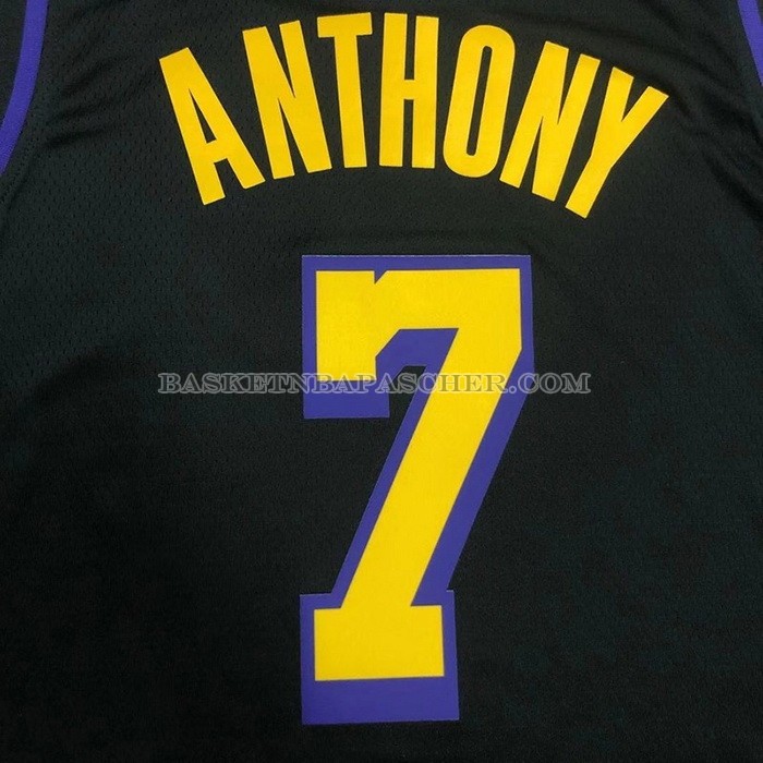 Maillot Los Angeles Lakers Carmelo Anthony NO 7 Ville 2019-20 Noir